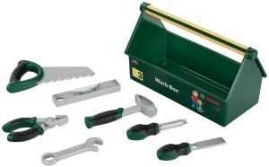 Set unelte pentru copii Theo Klein 8573, 7 piese, cutie transport, 30,25 x 14 x 17,25 cm