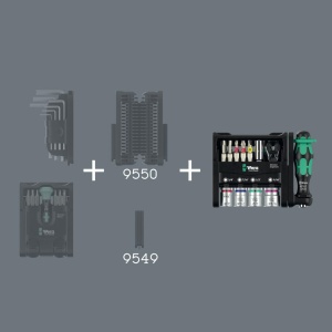 Set unelte Wera Tool-Check Modular 21 piese, inclusiv bituri si ratchet - Img 4