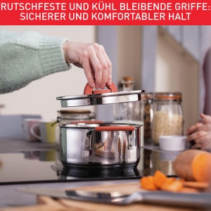 Set vase de gatit Tefal OptiSpace G721SD 13 piese otel inoxidabil compatibil inductie - Img 8