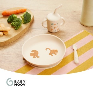Set vase pentru bebelusi Babymoov Little Roar 3 piese BPA-free 9 luni silicon rezistent - Img 8