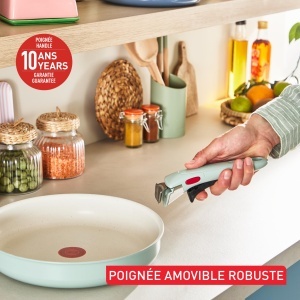 Set vase Tefal Ingenio Serenity L828S404 4 piese Antiaderent Design compact - Img 3