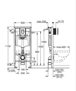 Set WC GROHE Solido 4-in-1, 1,13m inaltime, instalare rapida, silentios - Img 4