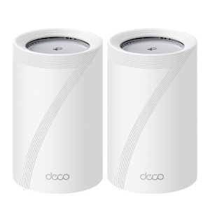 Set Wi-Fi Mesh TP-Link Deco BE65 Pro, Tri-Band, 2 unitati