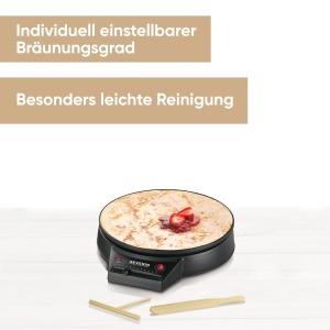 Severin Crepes Maker CM 2198 Antiaderent Temperatura Reglabila Negru - Img 2