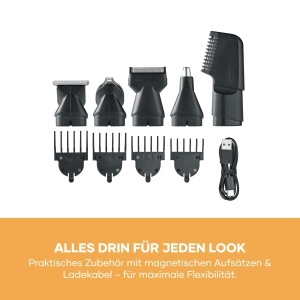 Severin Multi Grooming Set HS 0710 Trimmer 6-in-1 Negru Waterproof - Img 9