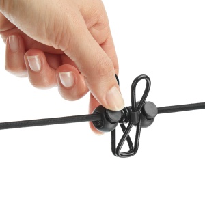 Sfoara elastica Rayen 2-4 m, 12 cleme, neagra, din poliester - Img 6
