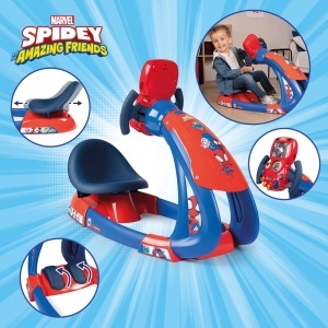 Simulator de condus pentru copii Smoby Spidey V8 Driver cu sunete si lumini - Img 2