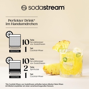 Sirop de cocktail SodaStream Crafted Mixers Ananas Jalapeno, 330 ml, alcool free - Img 4