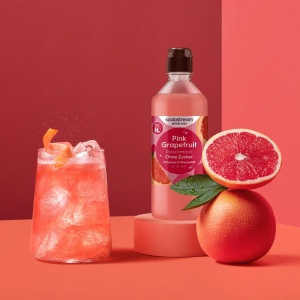 Sirop pentru bauturi SodaStream Pink Grapefruit, 4 x 440 ml, fara zahar - Img 9