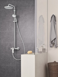 Sistem de dus GROHE Tempesta Cosmopolitan 210, crom, cu mixer monocomanda, 390 mm - Img 3