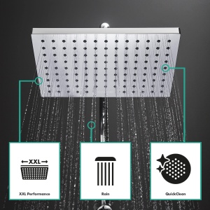 Sistem de dus hansgrohe Vernis Shape cu termostat, dus de ploaie 230x170 mm, crom - Img 2