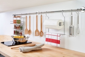 Sistem de Rafturi Metaltex Lonardo 58 cm, 6 Carlige, Cromat - Img 4