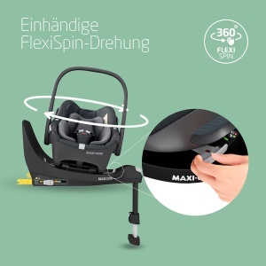 Sistem de scaune auto Maxi-Cosi FamilyFix 360, ISOFIX, rotire 360, pentru 0-4 ani, Negru - Img 3