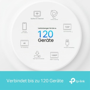 Sistem Mesh Wi-Fi TP-Link Deco X1500, Dual Band, 3 Pachete, 2 Porturi Gigabit - Img 6