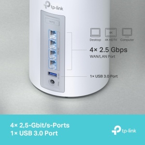 Sistem Wi-Fi Mesh TP-Link Deco BE65, Tri-Band, 11 Gbps, 4 Porturi 2.5G - Img 5