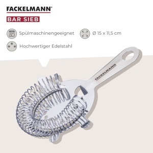 Sita pentru cocktailuri Fackelmann din inox, 15 x 11,5 cm, rezistenta la rugina - Img 2