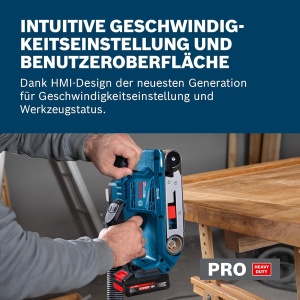Slefuitor cu acumulator Bosch PRO GBS18V-75, putere mare, design ergonomic - Img 4