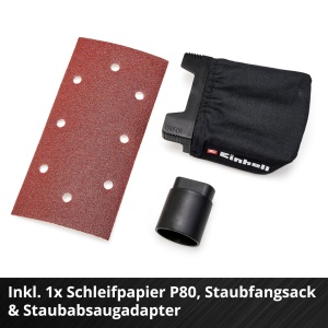 Slefuitor orbital fara fir Einhell TC-OS 18/187 Li Solo Power X-Change (litiu-ion, micro-velcro, suprafete de prindere cu prindere moale, incl. 1x smirghel, fara baterie si incarcator), rosu - Img 6