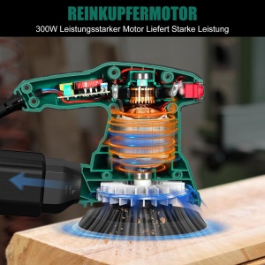 Slefuitor orbital HYCHIKA 300W 6 viteze cu 12 foi de smirghel si sistem de colectare a prafului - Img 2