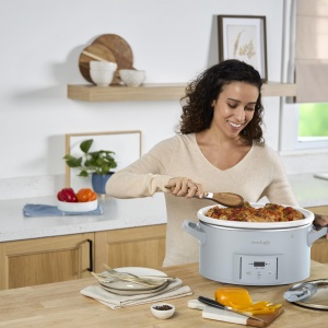 Slow Cooker Crock-Pot CSC123X, 6.0 Litri, Culoare Albastru Morning Haze - Img 4