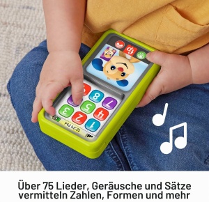 Smartphone interactiv Fisher-Price Lernspa 2-in-1, 75 melodii, pentru 9-36 luni - Img 3