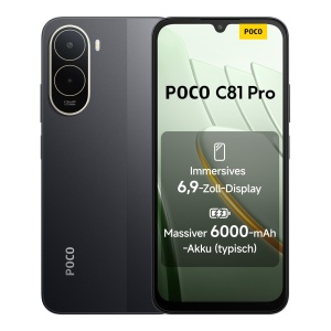 Smartphone POCO C81 Pro, 4 GB RAM, 128 GB, 6000 mAh, Negru