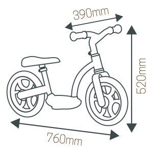 Smoby - Balance Bike Comfort - bicicleta fara pedale pentru copii reglabila pe inaltime, cu picior si suport, inaltimea scaunului (33-38 cm), pentru copii de la 2 ani - Img 4