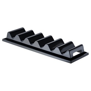 Snackpresenter APS 11889 - 6 compartimente, 60 x 19 cm, Polistiren, Negru - Img 3