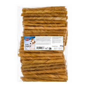 Snackuri pentru caini TRIXIE Kaurollen din piele de vita, 100 buc, 12 cm