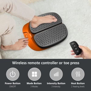 Snailax Aparat de Masaj pentru Picioare cu Vibratie si Incalzire Telecomanda 3 Moduri de Masaj - Img 6
