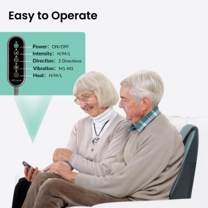 Snailax Shiatsu Nackenmassagegerat 3D Knet-Massagekissen cu incalzire si vibratii - Img 6