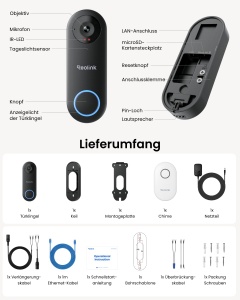 Sonerie video Reolink cu camera 5MP, WiFi dual-band, audio bidirectional - Img 8