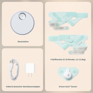 Soseta inteligenta Owlet Dream - Monitorizare bebelusi, urmarire somn, mint - Img 3