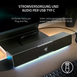 Soundbar Razer Leviathan V2 X, compact, Bluetooth 5.0, RGB, negru - Img 6