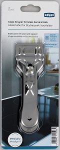 Spatula de sticla Xavax pentru plite ceramice, metal, culoare argintie - Img 3