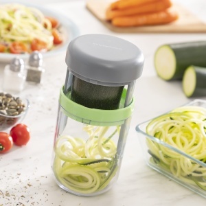 Spiralizator de legume InnovaGoods 3-in-1, manual, alb, multifunctional - Img 8
