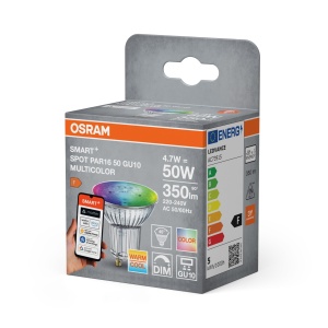 Spot LED inteligent Osram SMART MATTER, 4.7 W, RGBW, Dimmabil, GU10 - Img 3