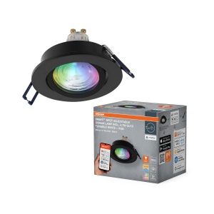Spot LED inteligent Osram Smart Matter RGBW, 4.7W, GU10, Negru, Aluminiu