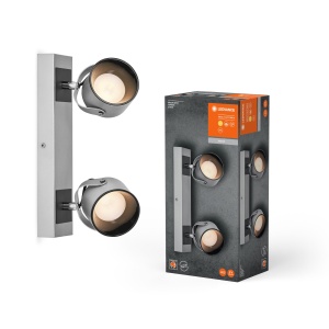 Spot LEDVANCE DECOR JUPITER, 11.5W, 410lm, argintiu, cu capete ajustabile