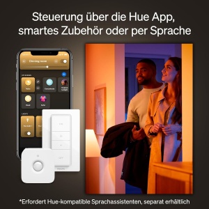 Spoturi incastrate Philips Hue White Color Ambiance Xamento, 3 buc, lumini baie, control vocal - Img 6