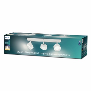 Spoturi LED Philips Bracia 3-flammige Alb Lumina Calda Economie Energie - Img 4