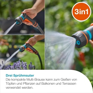 Spray de udare GARDENA Classic Kompakte, 3 moduri de pulverizare, rezistent la UV - Img 2