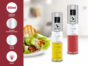 Spray pentru ulei Beper C102SPE001, recipient gradat 90 ml, sticla si otel - Img 2