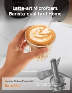 Spumant de lapte Dreo, spumant electric 8 in 1 pentru cafea Latte Art, spumant cald si rece de 255,1 g/270 ml, incalzitor automat de lapte pentru lapte si lapte nelactat cu LED, usor de instalat - Img 4