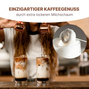 Spumant de lapte ProfiCook(r) | cu baterii | Baton spumant lapte | Spumant electric de lapte pentru cappuccino si latte macchiato | Tija electrica pentru spumant de lapte | 13000 rpm | PC MS 1273 - Img 2
