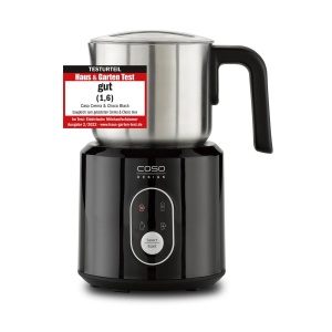 Spumator de lapte CASO Crema Choco Black, 350 ml, inox, cu control temperatura