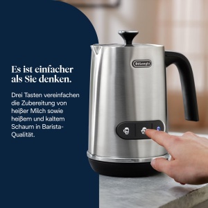 Spumator de lapte DeLonghi LatteMix EMF3.M, 250ml, alb, 3 functii - Img 3