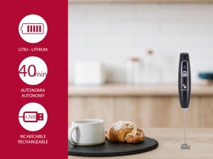 Spumator de lapte electric Beper P102SBA009, reincarcabil, 40 min autonomie, USB inclus - Img 3