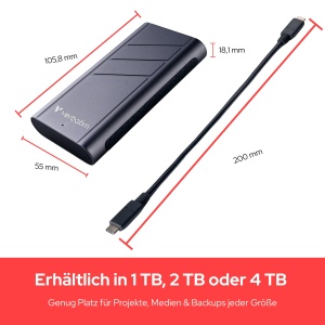 SSD Extern Verbatim TurboMetal 1TB USB4 3700MBs - Img 4
