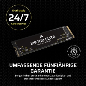 SSD NVMe Corsair MP700 Elite 1TB PCIe 5.0, 10000MBs, M.2 2280, Negru - Img 8